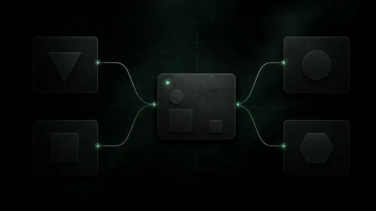 Node diagram connecting requests, dispatch, drivers, partners and clients into one live system