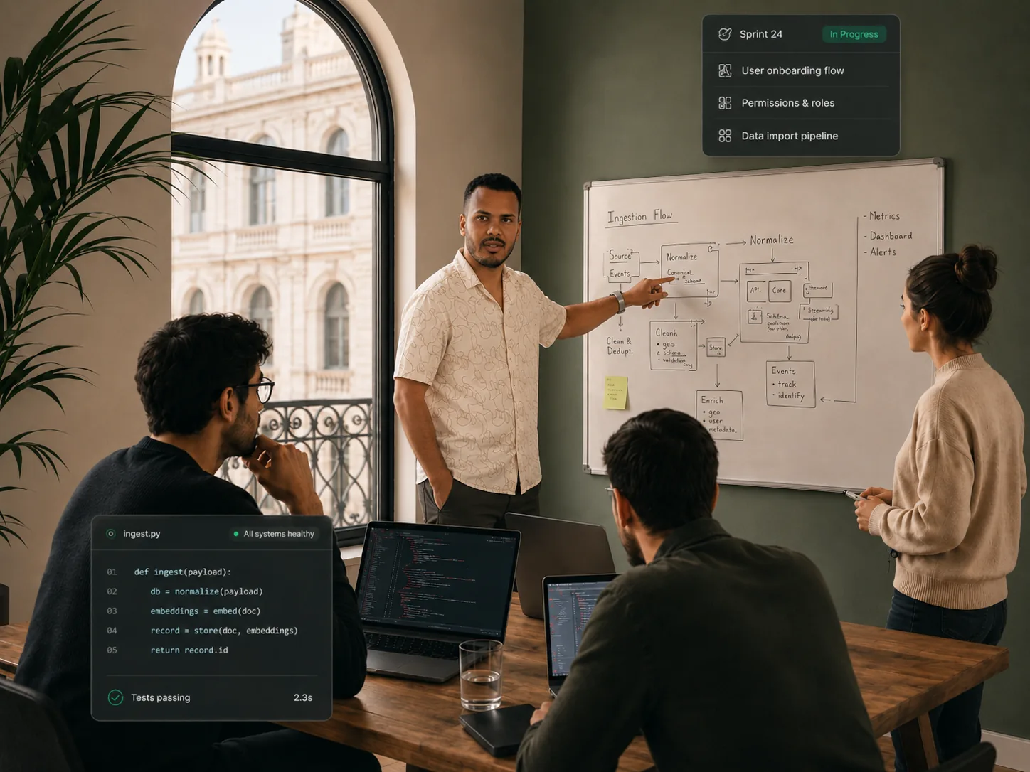 The Reotech team working together